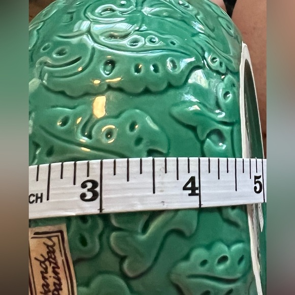 Fitz and Floyd hand painted ceramic bowl(does not include potpourri)green/yellow - Picture 8 of 8